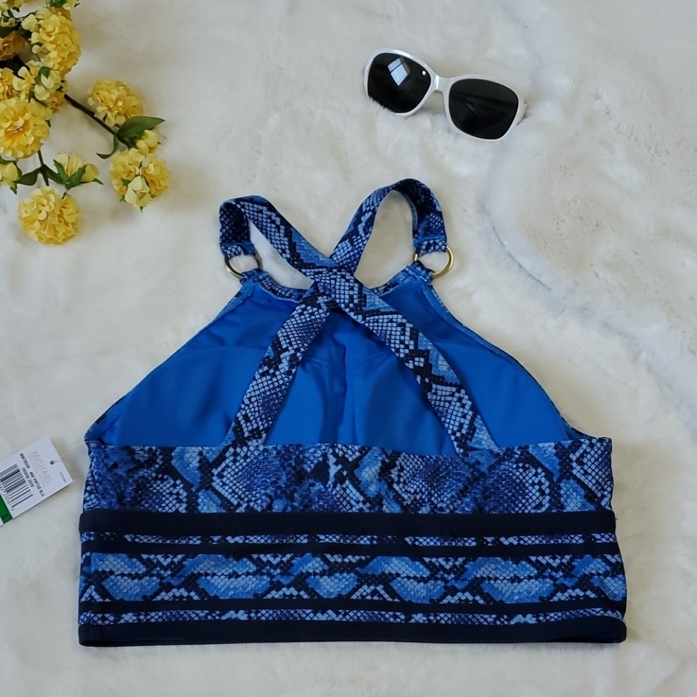 MK (TOP ONLY) HIGH NECK HALTER BIKINI TOP/WORKOUT TOP - Picture 5 of 11